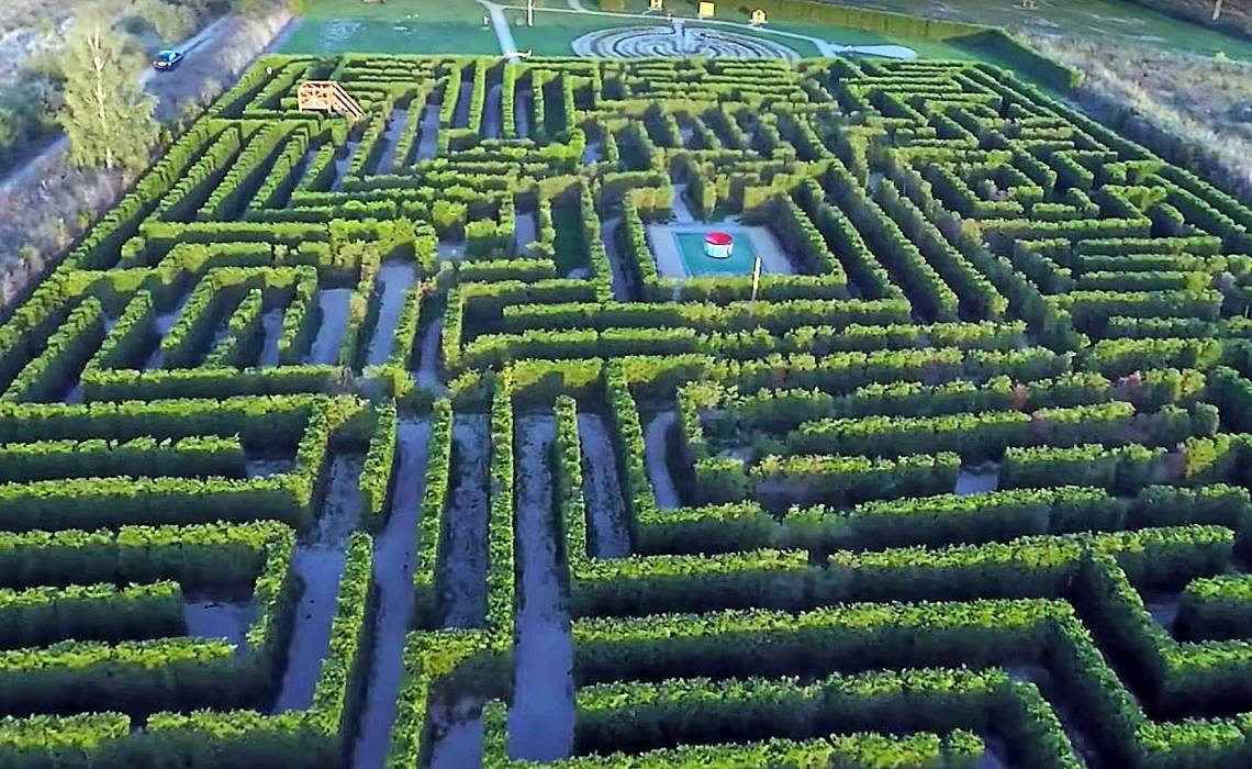 Grafika Labirynt Park Łeba