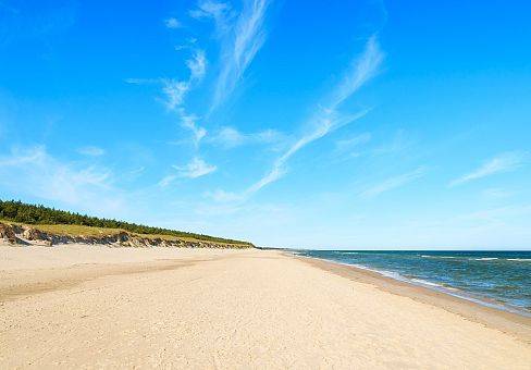 Szerokie nadbałtyckie plaże